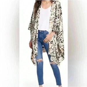 Nordstrom Animal Print Kimono One Size